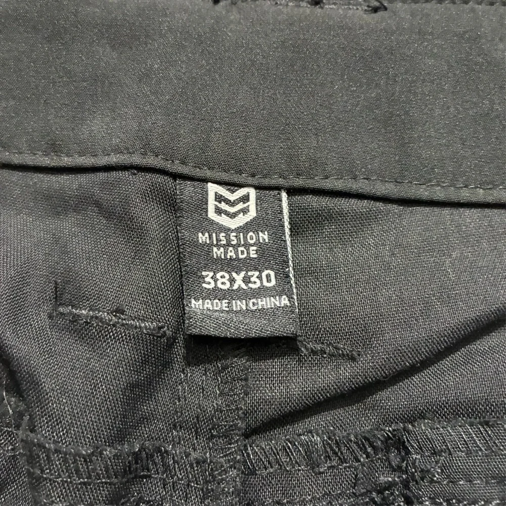 Mission Made Mens Cargo Pants Size‎ 38x30 Black Tactical Work Utility Ripstop